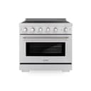 36 In. 5.2 Cu. Ft. Paramount Induction Range With 5 Element Cooktop And Electric Convection Oven In Satin Stainless Steel view 1