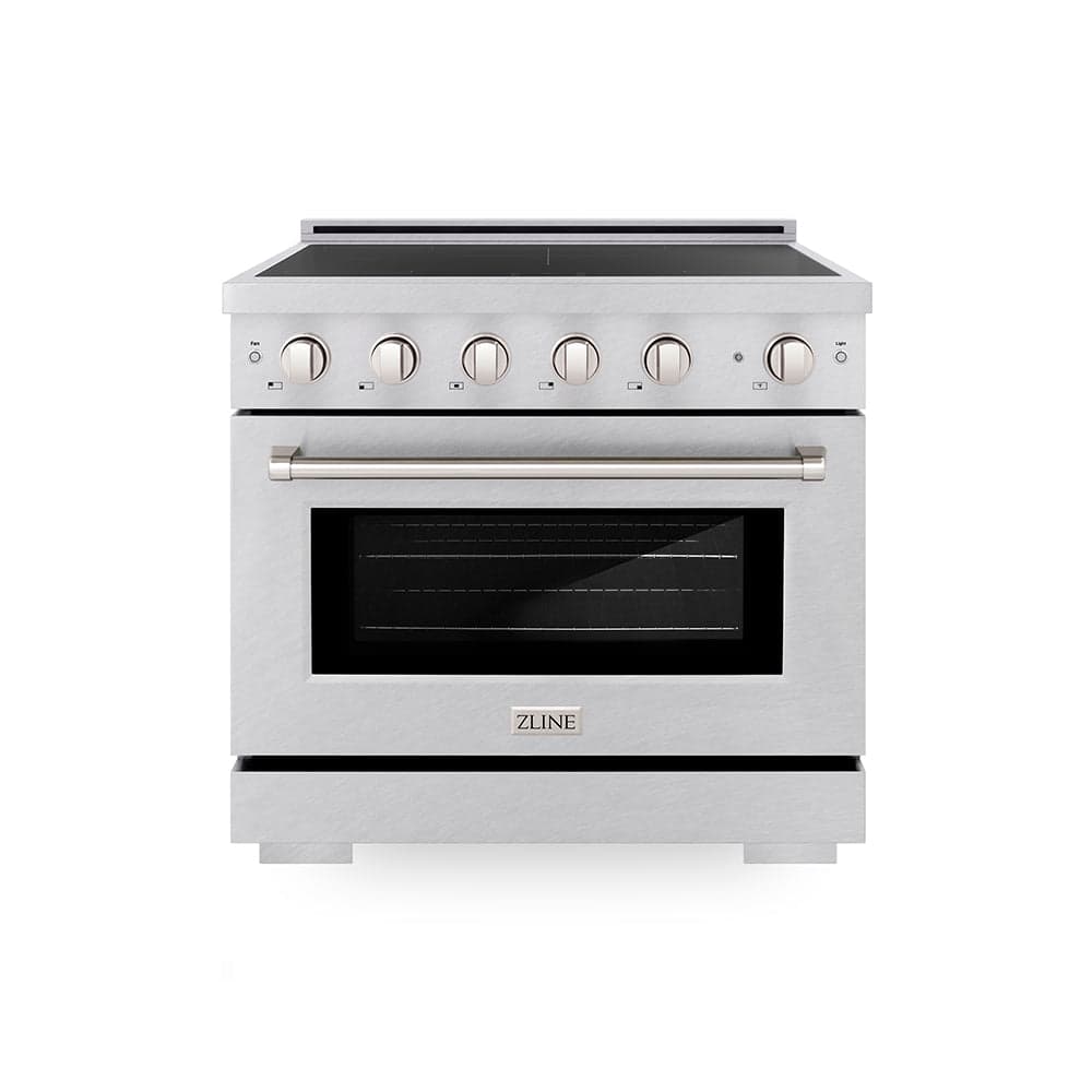 36 In. 5.2 Cu. Ft. Paramount Induction Range With 5 Element Cooktop And Electric Convection Oven In Satin Stainless Steel