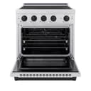 Autograph Edition 30 In. 4.2 Cu. Ft. Paramount Induction Range With 4 Element Cooktop And Electric Convection Oven In Satin Stainless Steel With Matte Black Accents view 3