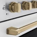 Autograph Edition 30 In. 4.2 Cu. Ft. Paramount Induction Range With 4 Element Cooktop And Electric Convection Oven In Satin Stainless Steel With White Matte Door And Champagne Bronze Accents view 8