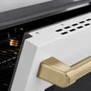 Autograph Edition 36 In. 5.2 Cu. Ft. Paramount Induction Range With 5 Element Cooktop And Electric Convection Oven In Satin Stainless Steel With White Matte Door And Champagne Bronze Accents view 6