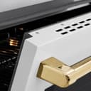 Autograph Edition 36 In. 5.2 Cu. Ft. Paramount Induction Range With 5 Element Cooktop And Electric Convection Oven In Satin Stainless Steel With White Matte Door And Polished Gold Accents view 7