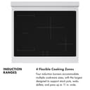 30 In. 4.2 Cu. Ft. Paramount Induction Range With 4 Element Cooktop And Electric Convection Oven In Stainless Steel With White Matte Door view 13
