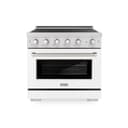 36 In. 5.2 Cu. Ft. Paramount Induction Range With 5 Element Cooktop And Electric Convection Oven In Stainless Steel With White Matte Door view 1