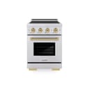 Autograph Edition 24 In. 3.2 Cu. Ft. Paramount Induction Range With 3 Element Cooktop And Electric Convection Oven In Stainless Steel With Champagne Bronze Accents view 1