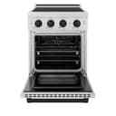 Autograph Edition 24 In. 3.2 Cu. Ft. Paramount Induction Range With 3 Element Cooktop And Electric Convection Oven In Stainless Steel With Matte Black Accents view 3