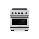 Autograph Edition 30 In. 4.2 Cu. Ft. Paramount Induction Range With 4 Element Cooktop And Electric Convection Oven In Stainless Steel With Matte Black Accents view 1