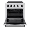 Autograph Edition 30 In. 4.2 Cu. Ft. Paramount Induction Range With 4 Element Cooktop And Electric Convection Oven In Stainless Steel With Matte Black Accents view 3