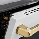 Autograph Edition 36 In. 5.2 Cu. Ft. Paramount Induction Range With 5 Element Cooktop And Electric Convection Oven In Stainless Steel With White Matte Door And Polished Gold Accents view 4