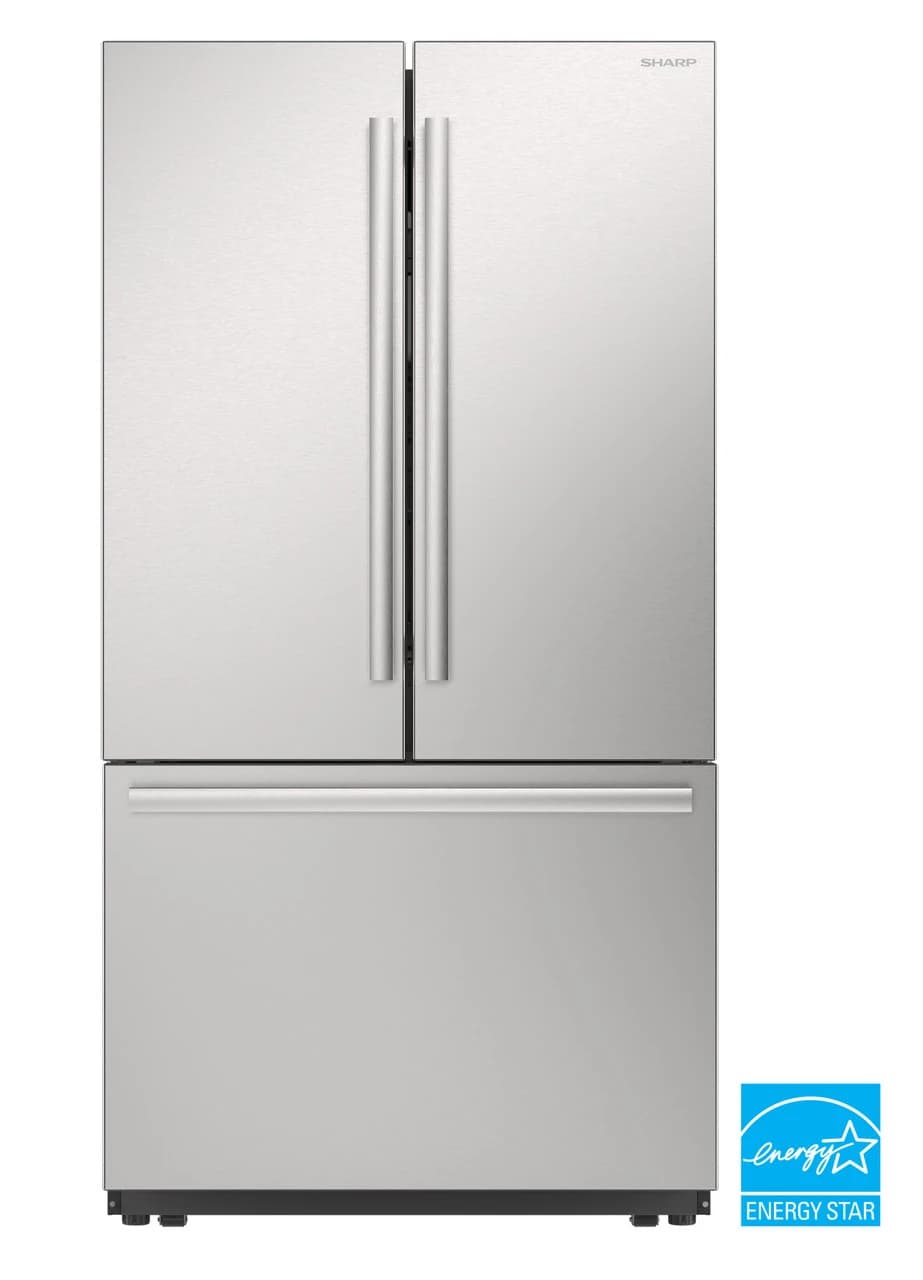26.5 Cu.ft. Counter Depth 36 In. French 3-door Refrigerator With Internal Water Dispenser In Stainless Steel