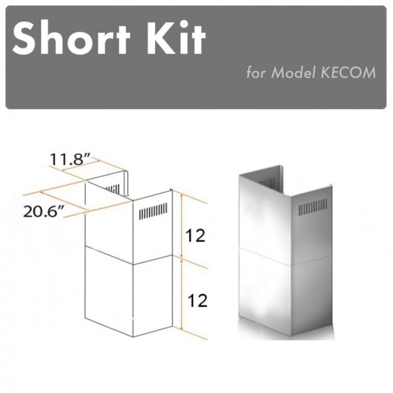 2-12 in. Short Chimney Pieces for 7 ft. to 8 ft. Ceilings