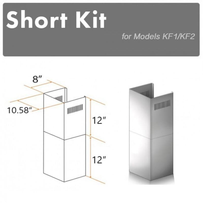 2-12 in. Short Chimney Pieces for 7.5 ft. to 8 ft. Ceilings