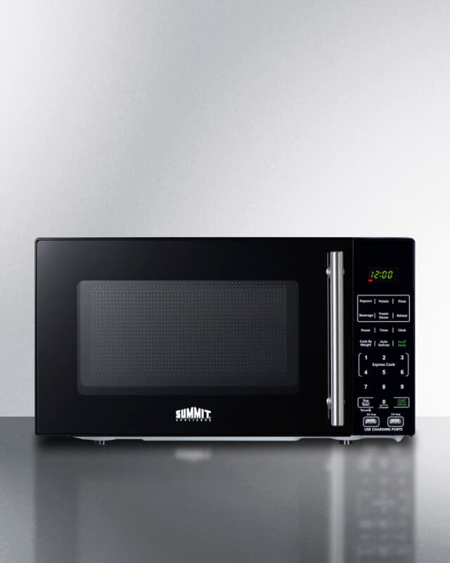 Compact Microwave with USB Ports and Allocator