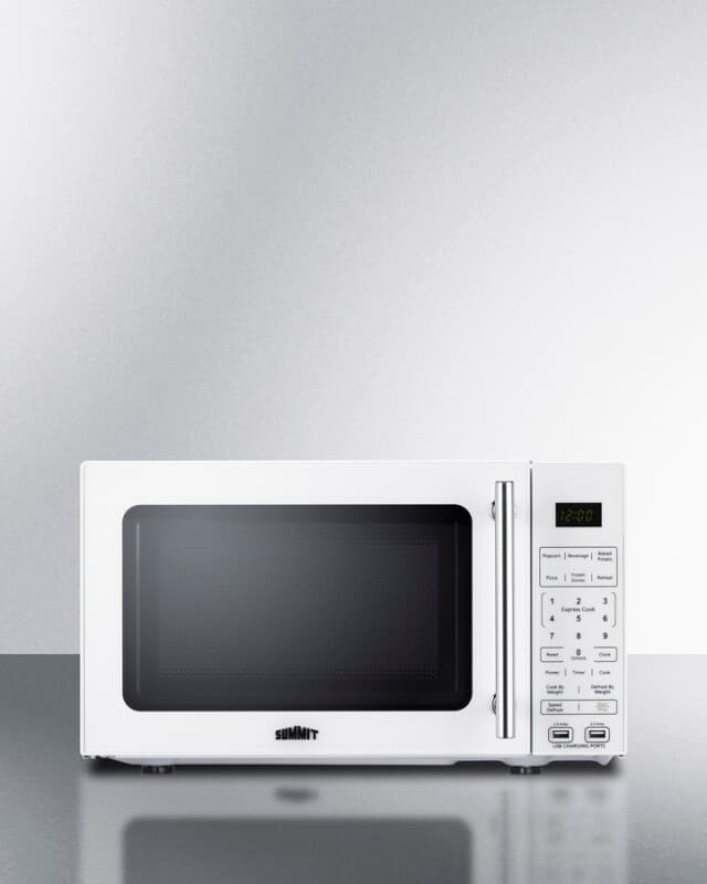 Compact Microwave with USB Ports and Allocator