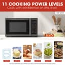 1.4 Cu. Ft. 1100w Black Stainless Steel Countertop Microwave Oven view 12