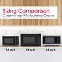 1.4 Cu. Ft. 1100w Black Stainless Steel Countertop Microwave Oven view 15