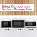 1.4 Cu. Ft. 1100w Black Countertop Microwave Oven view 17