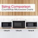 1.6 Cu. Ft. 1100w Stainless Steel Countertop Microwave Oven view 12