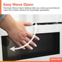 24 In. 1.2 Cu. Ft. Deco Series Built-in Smart Microwave Drawer™ Oven With Easy Wave Open In White view 7