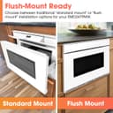 24 In. 1.2 Cu. Ft. Deco Series Built-in Smart Microwave Drawer™ Oven With Easy Wave Open In White view 13