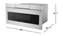 30 In. 1.2 Cu. Ft. 950w Stainless Steel Microwave Drawer Oven view 9