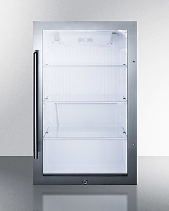 Shallow Depth Indoor/Outdoor Beverage Cooler, ADA Compliant