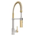 Autograph Edition Sierra Pull Down Spring Single Handle Kitchen Faucet In Brushed Nickel And Champagne Bronze view 1
