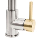 Autograph Edition Sierra Pull Down Spring Single Handle Kitchen Faucet In Brushed Nickel And Champagne Bronze view 3