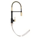 Autograph Edition Sierra Pull Down Spring Single Handle Kitchen Faucet In Matte Black And Champagne Bronze view 3