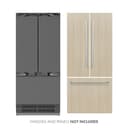 36 in. 19.6 cu. ft. Panel Ready French Door Built-In Bottom Freezer Refrigerator with Water Dispenser and Ice Maker with Stainless Steel Interior view 2