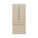 36 in. 19.6 cu. ft. Panel Ready French Door Built-In Bottom Freezer Refrigerator with Water Dispenser and Ice Maker with Stainless Steel Interior view 4