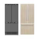 36 in. 19.6 cu. ft. Panel Ready French Door Built-In Bottom Freezer Refrigerator with Water Dispenser and Ice Maker with Stainless Steel Interior view 6