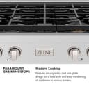 ZLINE 30 in. Paramount Gas Rangetop with 4 Burners and Porcelain Cooktop in Stainless Steel (SRT30) view 12