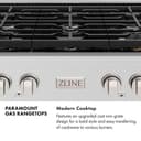 ZLINE 36 in. Paramount Gas Rangetop with 6 Burners and Porcelain Cooktop in Stainless Steel (SRT36) view 11