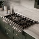 ZLINE 48 in. Paramount Gas Rangetop with 8 Burners and Porcelain Cooktop in Stainless Steel (SRT48) view 2
