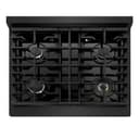 ZLINE 30 in. Paramount Gas Rangetop with 4 Burners and Porcelain Cooktop in Black Stainless Steel (SRTB-30) view 3