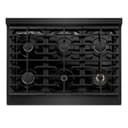 ZLINE 36 in. Paramount Gas Rangetop with 6 Burners and Porcelain Cooktop in Black Stainless Steel (SRTB-36) view 3