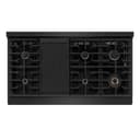 ZLINE 48 in. Paramount Gas Rangetop with 8 Burners and Porcelain Cooktop in Black Stainless Steel (SRTB-48) view 3