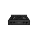 ZLINE 30 in. Paramount Gas Rangetop with 4 Brass Burners and Porcelain Cooktop in Black Stainless Steel (SRTB-BR-30) view 1