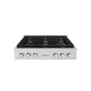 ZLINE 36 in. Paramount Gas Rangetop with 6 Brass Burners and Porcelain Cooktop in Stainless Steel (SRT-BR-36) view 1