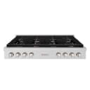 ZLINE 48 in. Paramount Gas Rangetop with 8 Brass Burners and Porcelain Cooktop in Stainless Steel (SRT-BR-48) view 1