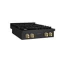 ZLINE Autograph Edition 30 in. Paramount Gas Rangetop with 4 Burners and Porcelain Cooktop in Black Stainless Steel with Champagne Bronze Accents (SRTBZ-30-CB) view 2