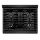 ZLINE Autograph Edition 30 in. Paramount Gas Rangetop with 4 Burners and Porcelain Cooktop in Black Stainless Steel with Champagne Bronze Accents (SRTBZ-30-CB) view 3