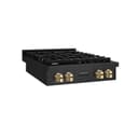 ZLINE Autograph Edition 30 in. Paramount Gas Rangetop with 4 Burners and Porcelain Cooktop in Black Stainless Steel with Polished Gold Accents (SRTBZ-30-G) view 2