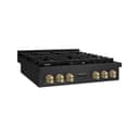 ZLINE Autograph Edition 36 in. Paramount Gas Rangetop with 6 Burners and Porcelain Cooktop in Black Stainless Steel with Champagne Bronze Accents (SRTBZ-36-CB) view 2