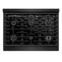 ZLINE Autograph Edition 36 in. Paramount Gas Rangetop with 6 Burners and Porcelain Cooktop in Black Stainless Steel with Polished Gold Accents (SRTBZ-36-G) view 3