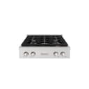 ZLINE 30 in. Paramount Gas Rangetop with 4 Burners and Porcelain Cooktop in DuraSnow® Stainless Steel (SRTS-30) view 1