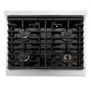 ZLINE 30 in. Paramount Gas Rangetop with 4 Burners and Porcelain Cooktop in DuraSnow® Stainless Steel (SRTS-30) view 3