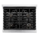 ZLINE Autograph Edition 30 in. Paramount Gas Rangetop with 4 Burners and Porcelain Cooktop in DuraSnow® Stainless Steel with Champagne Bronze Accents (SRTSZ-30-CB) view 3
