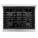 ZLINE Autograph Edition 30 in. Paramount Gas Rangetop with 4 Burners and Porcelain Cooktop in Stainless Steel with Champagne Bronze Accents (SRTZ-30-CB) view 3
